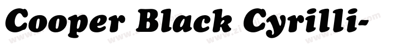 Cooper Black Cyrilli字体转换